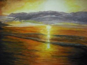 One of Mom's watercolors.  I love the feeling of peace in this.